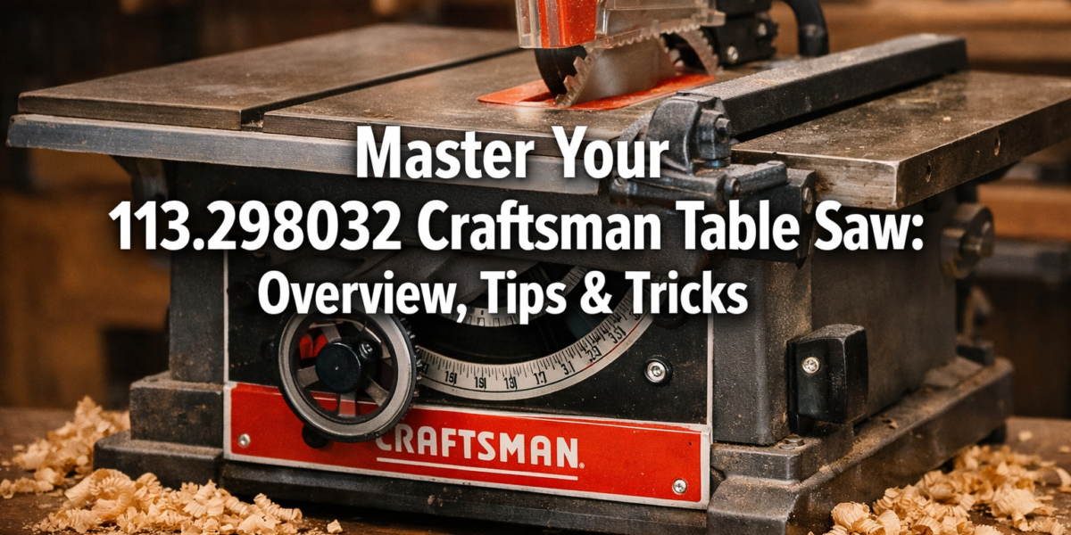 113.298032 Craftsman Table Saw: Overview, Tips & Tricks