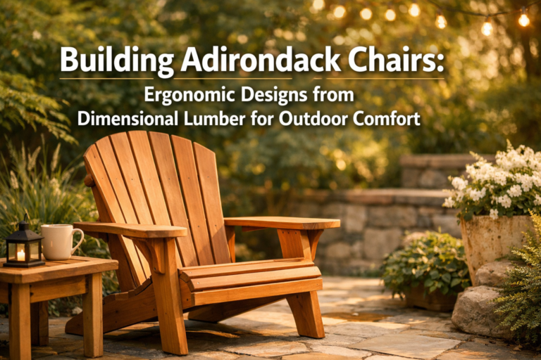 Building Adirondack Chairs: Ergonomic Designs from Dimensional Lumber for Outdoor Comfort