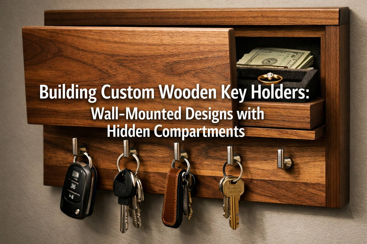 Building Custom Wooden Key Holders: Wall-Mounted Designs with Hidden Compartments