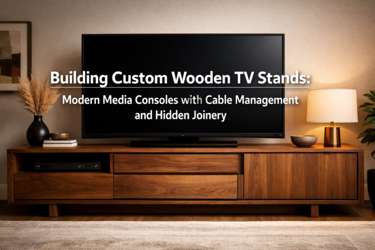 Building Custom Wooden TV Stands: Modern Media Consoles with Cable Management and Hidden Joinery
