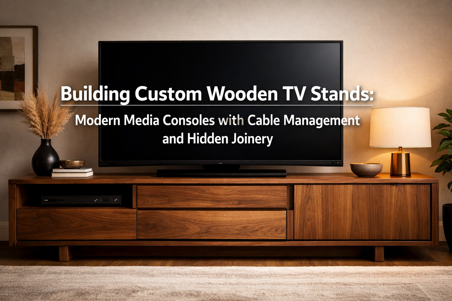 Building Custom Wooden TV Stands: Modern Media Consoles with Cable Management and Hidden Joinery