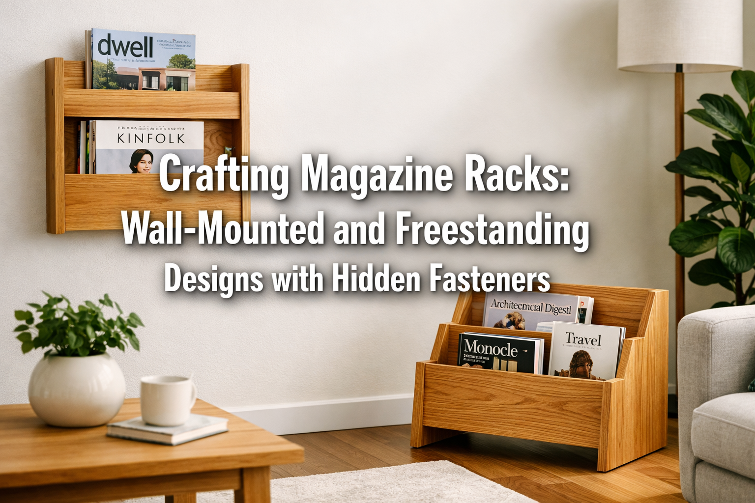 Crafting Magazine Racks: Wall-Mounted and Freestanding Designs with Hidden Fasteners