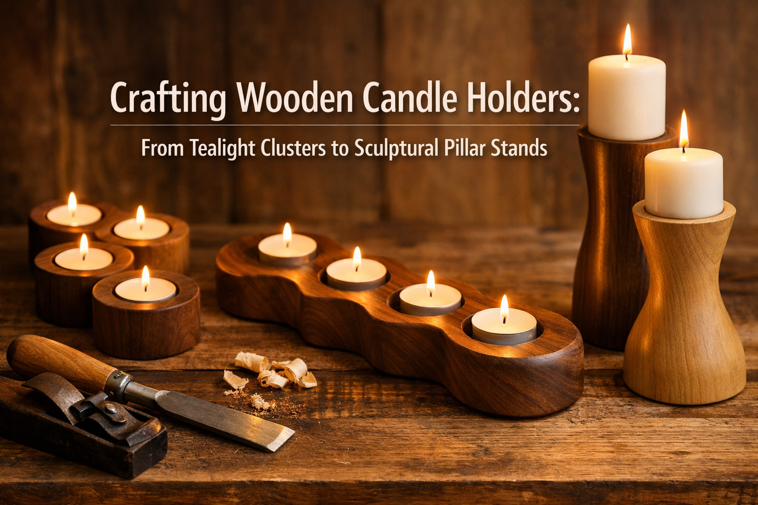 Crafting Wooden Candle Holders: From Tealight Clusters to Sculptural Pillar Stands