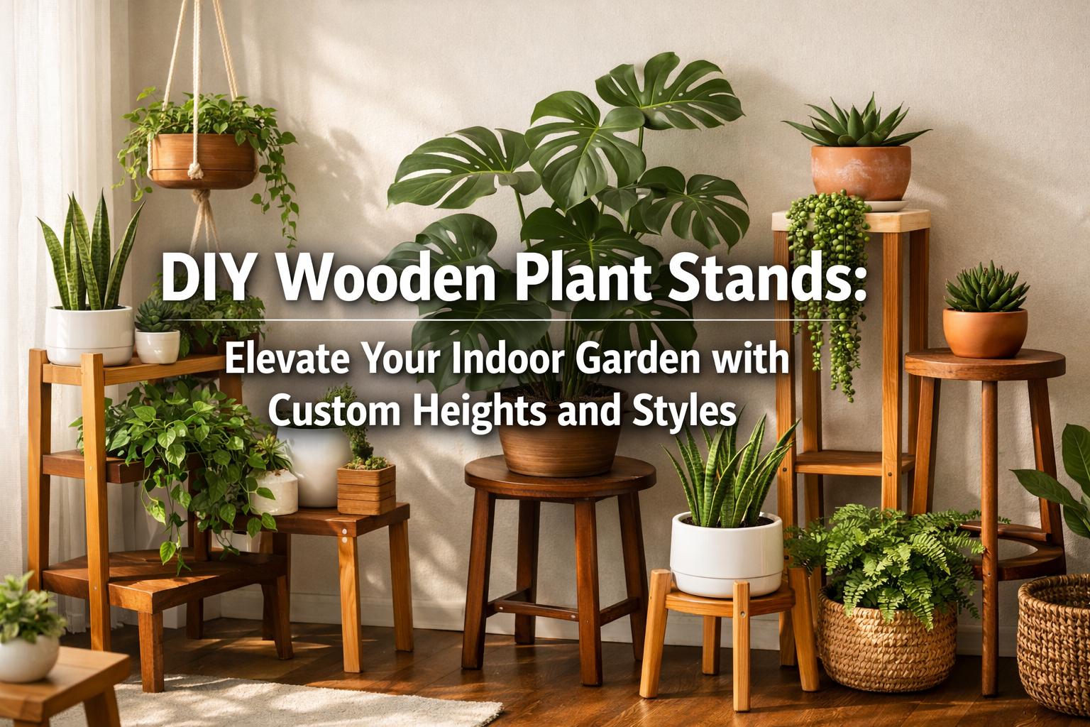 DIY Wooden Plant Stands: Elevate Your Indoor Garden with Custom Heights and Styles