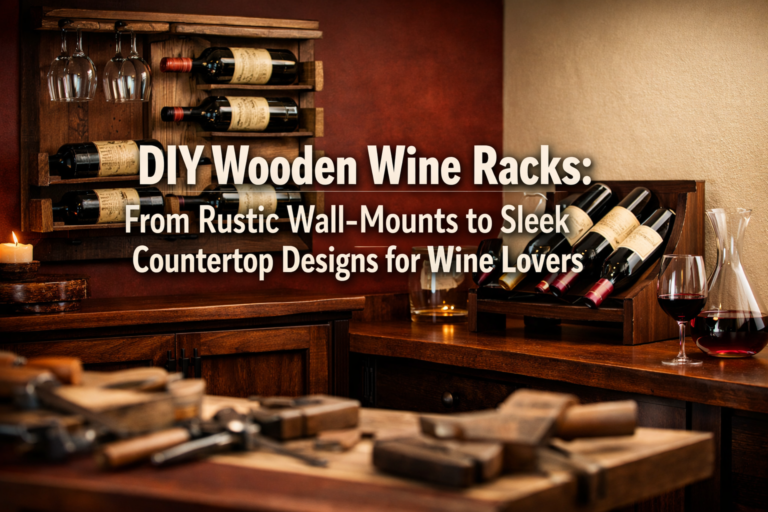 DIY Wooden Wine Racks: From Rustic Wall-Mounts to Sleek Countertop Designs for Wine Lovers