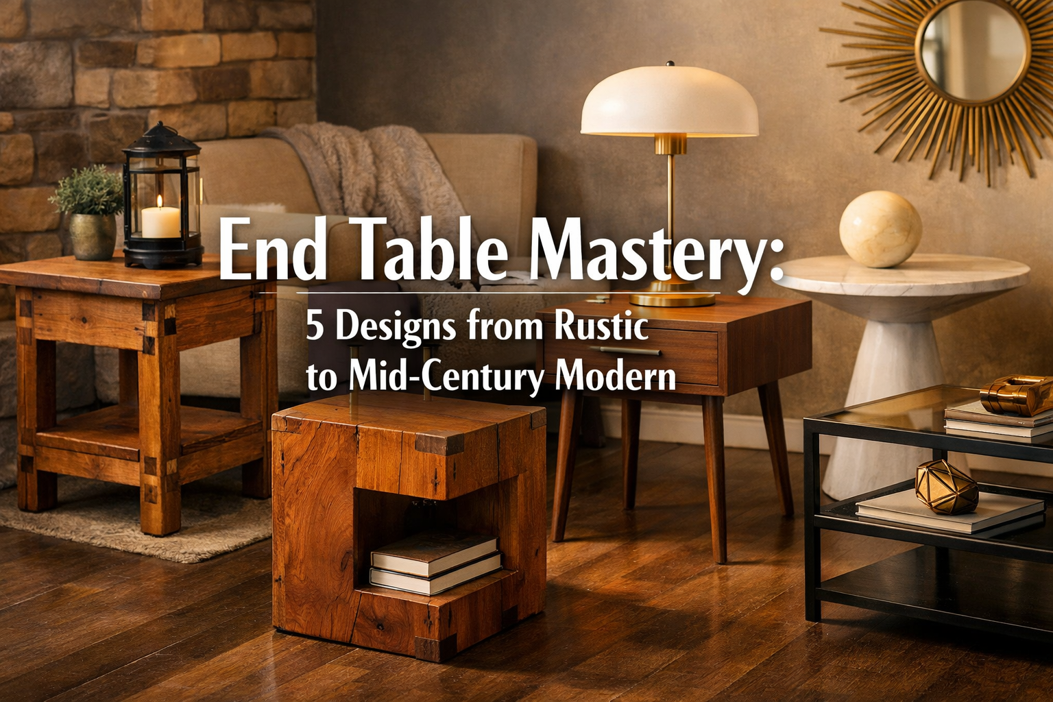 End Table Mastery: 5 Designs from Rustic to Mid-Century Modern