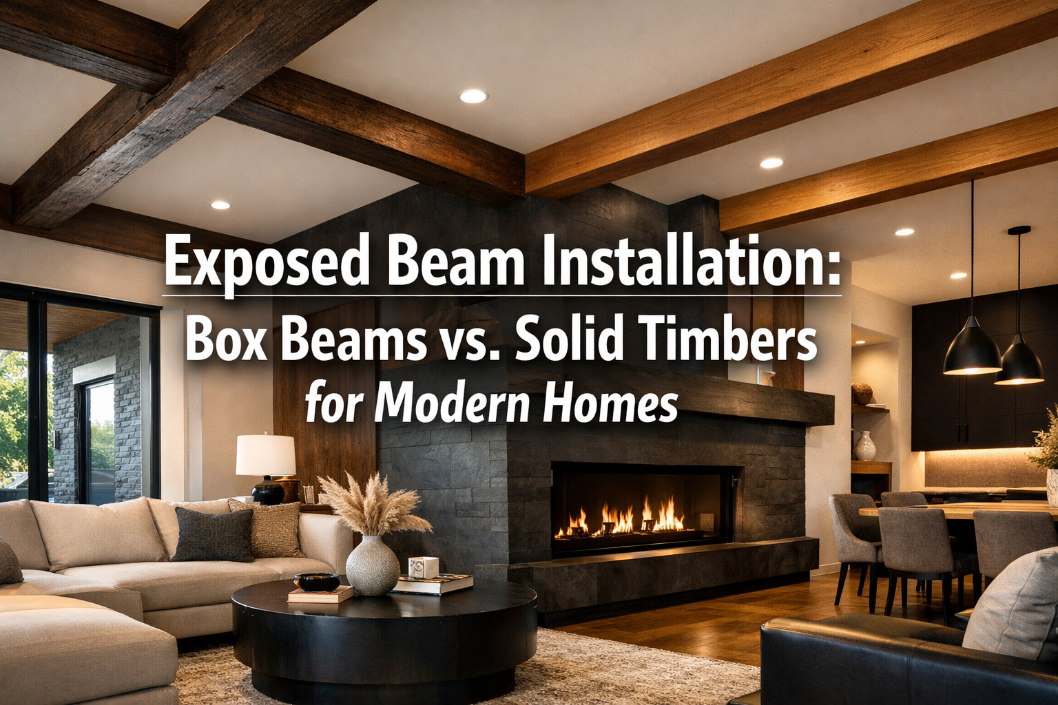 Exposed Beam Installation: Box Beams vs. Solid Timbers for Modern Homes