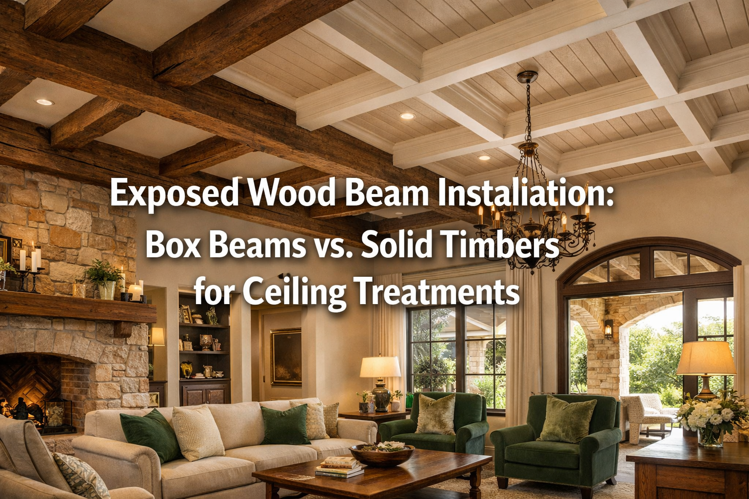 Exposed Wood Beam Installation: Box Beams vs. Solid Timbers for Ceiling Treatments