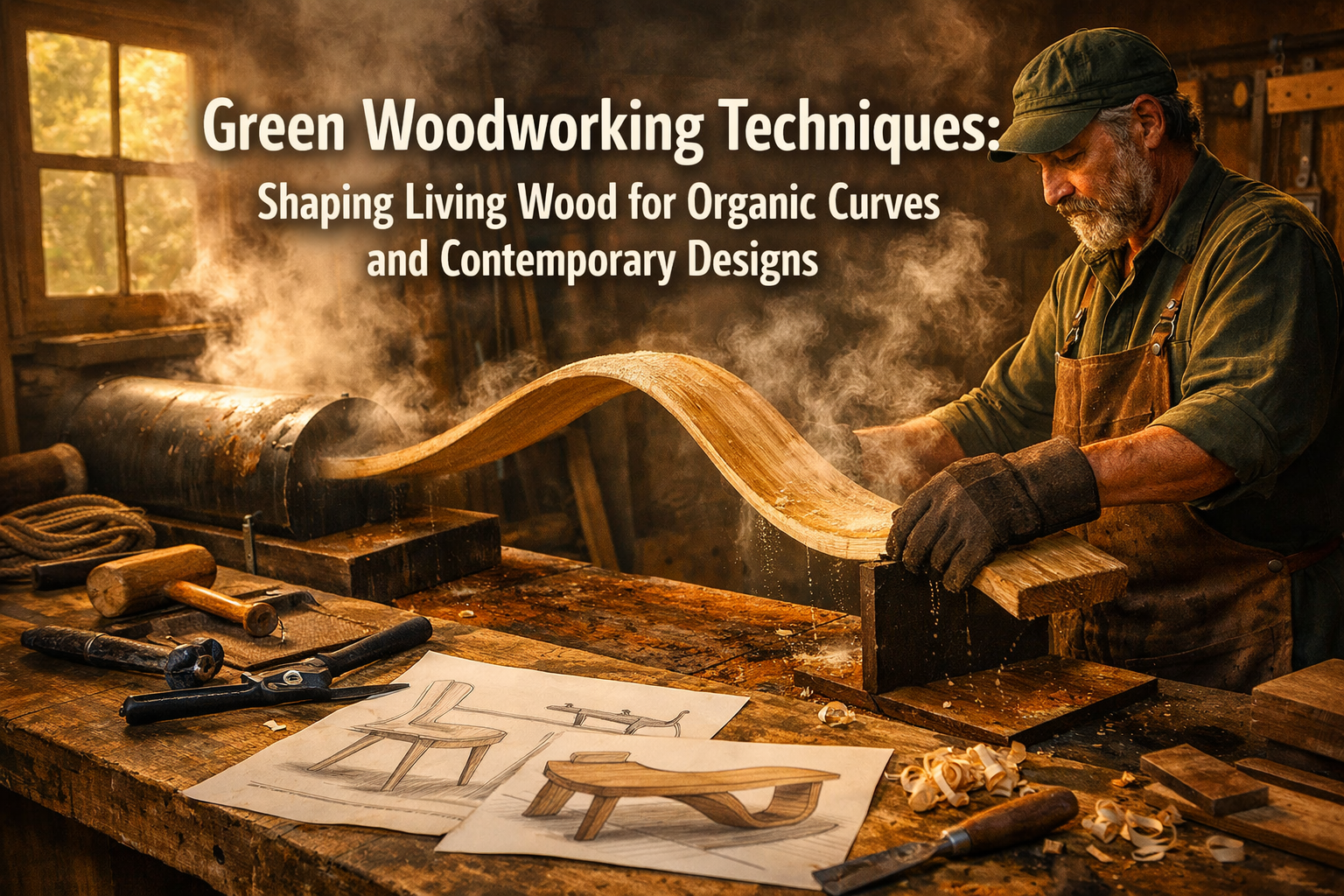 Green Woodworking Techniques: Shaping Living Wood for Organic Curves and Contemporary Designs