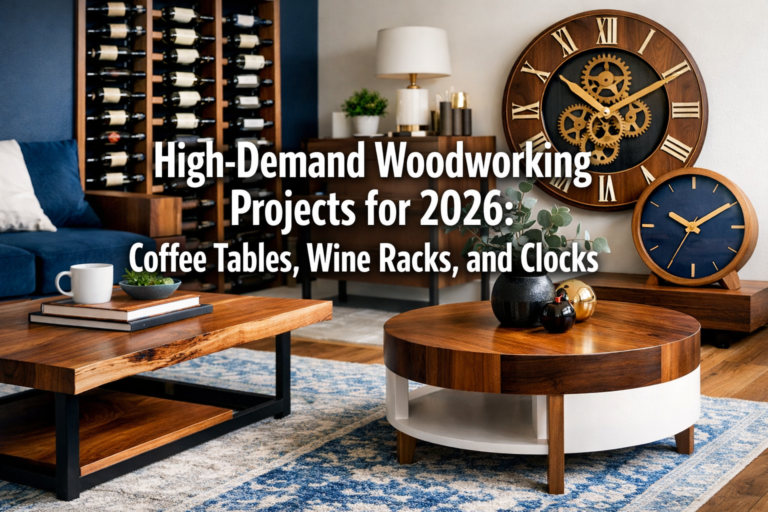 High-Demand Woodworking Projects for 2026: Coffee Tables, Wine Racks, and Clocks
