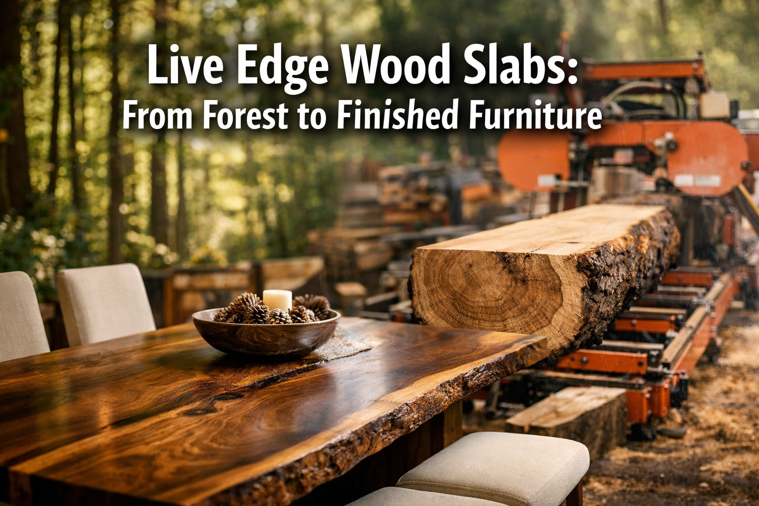 Live Edge Wood Slabs: From Forest to Finished Furniture