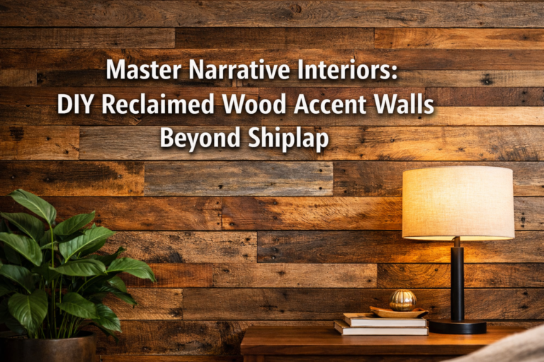 Master Narrative Interiors: DIY Reclaimed Wood Accent Walls Beyond Shiplap