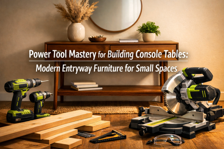 Power Tool Mastery for Building Console Tables: Modern Entryway Furniture for Small Spaces