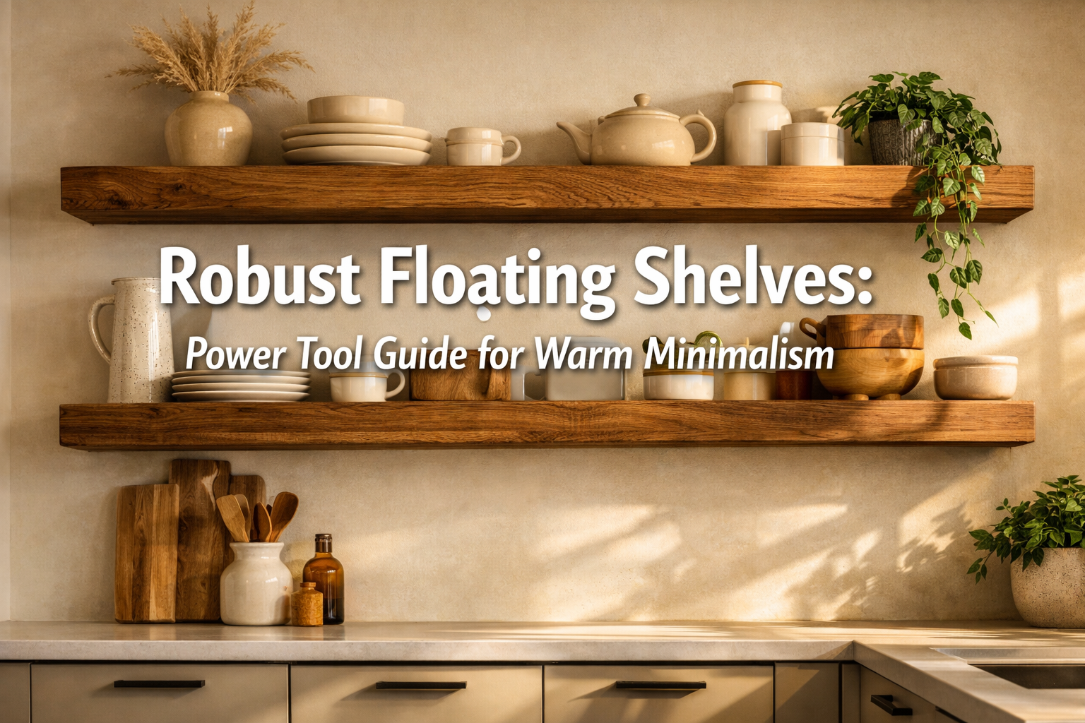 Robust Floating Shelves: Power Tool Guide for Warm Minimalism