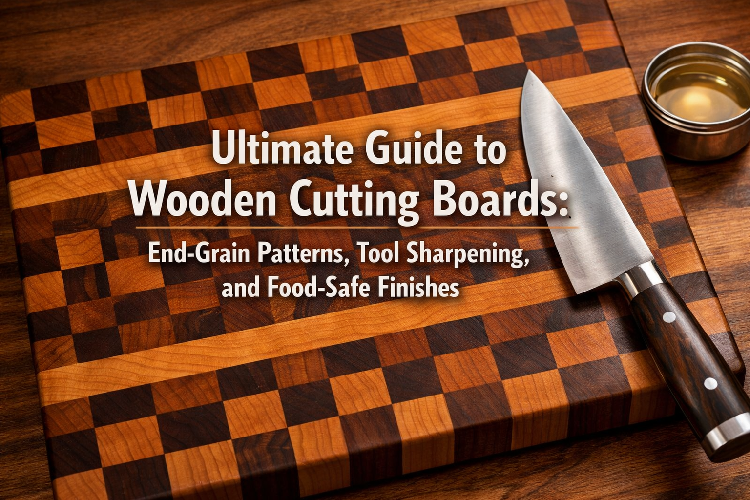 Ultimate Guide to Wooden Cutting Boards: End-Grain Patterns, Tool Sharpening, and Food-Safe Finishes