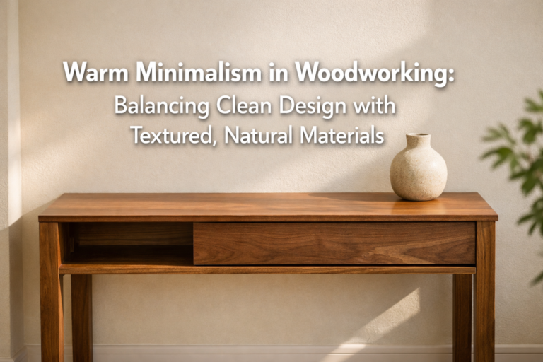 Warm Minimalism in Woodworking: Balancing Clean Design with Textured, Natural Materials