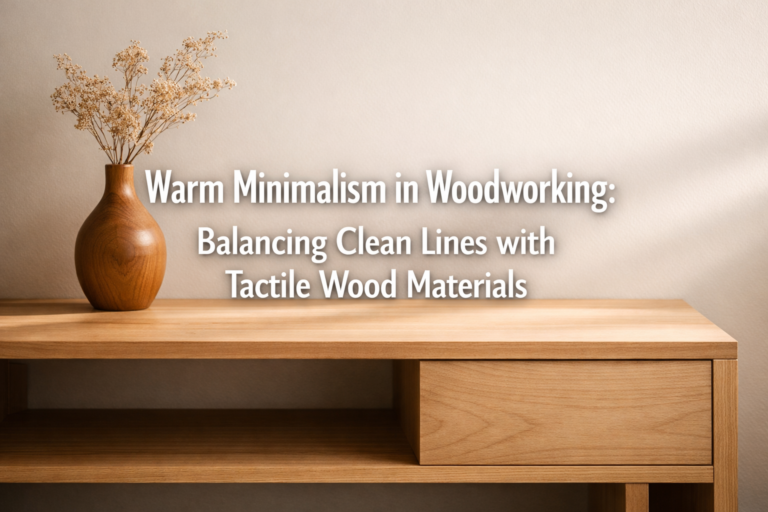 Warm Minimalism in Woodworking: Balancing Clean Lines with Tactile Wood Materials