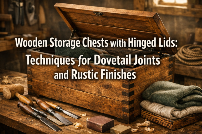 Wooden Storage Chests with Hinged Lids: Techniques for Dovetail Joints and Rustic Finishes