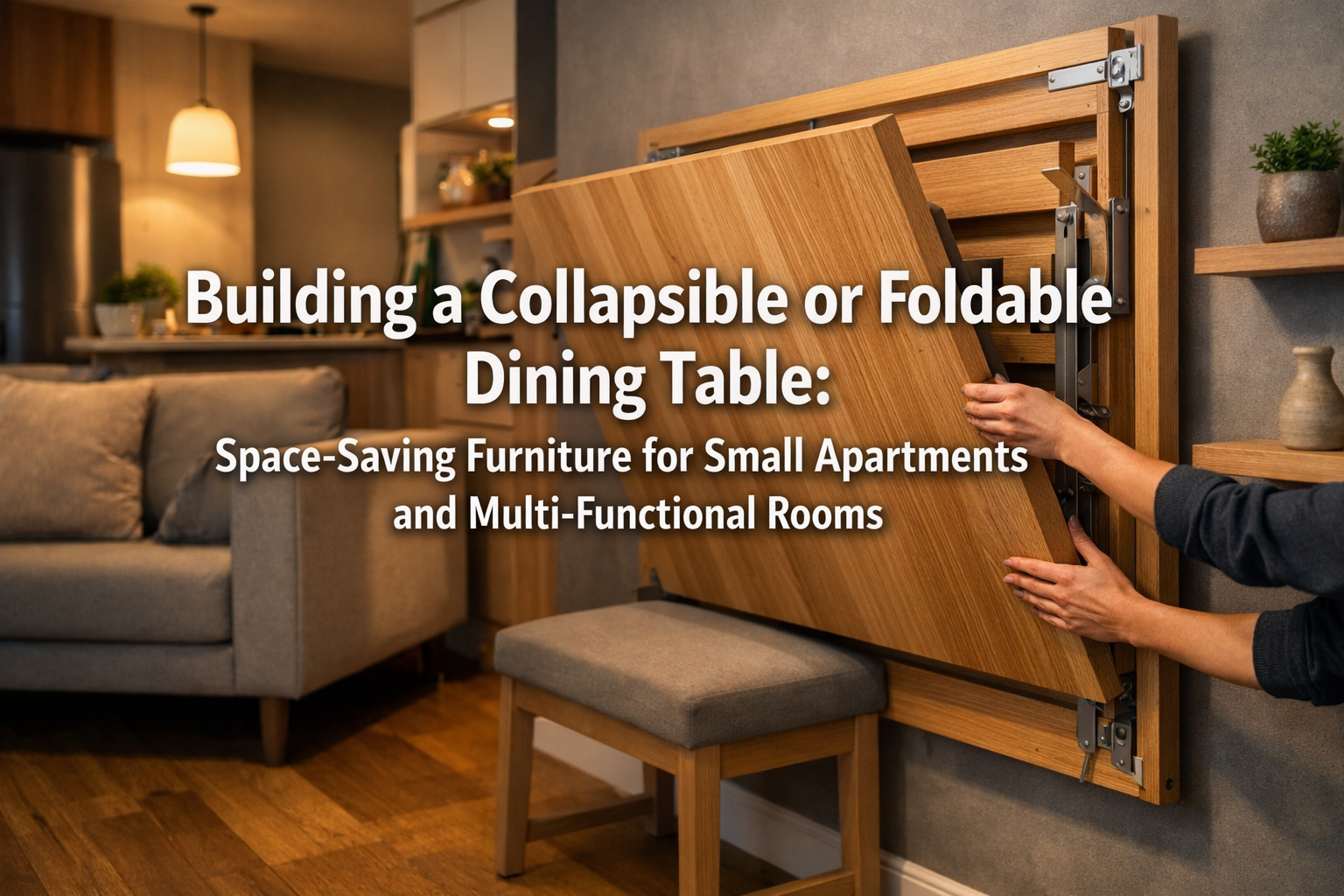 Building a Collapsible or Foldable Dining Table: Space-Saving Furniture for Small Apartments and Multi-Functional Rooms
