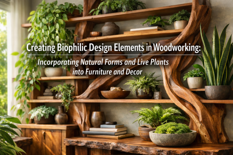 Creating Biophilic Design Elements in Woodworking: Incorporating Natural Forms and Live Plants into Furniture and Decor