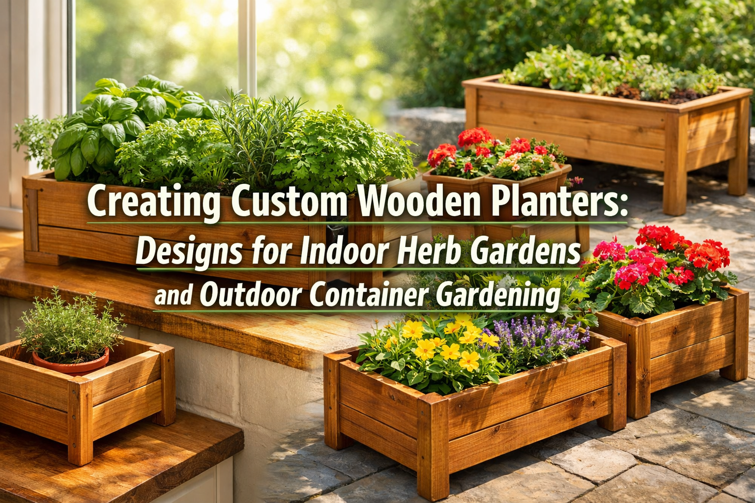 Creating Custom Wooden Planters: Designs for Indoor Herb Gardens and Outdoor Container Gardening