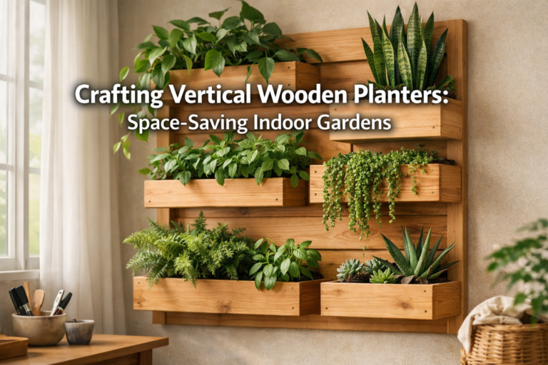Creating Custom Wooden Planters for Indoor Vertical Gardens: Space-Saving Designs and Wood Selection