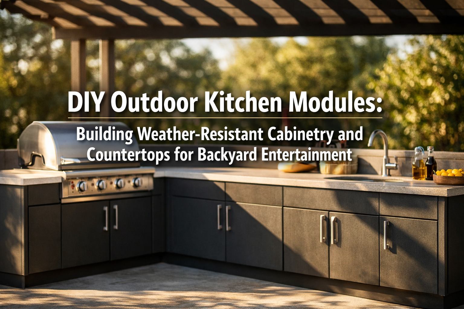DIY Outdoor Kitchen Modules: Building Weather-Resistant Cabinetry and Countertops for Backyard Entertainment
