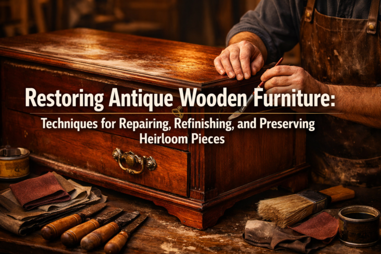 Restoring Antique Wooden Furniture: Techniques for Repairing, Refinishing, and Preserving Heirloom Pieces