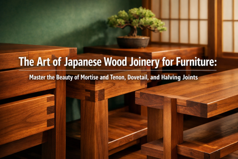 The Art of Japanese Wood Joinery for Furniture: Master the Beauty of Mortise and Tenon, Dovetail, and Halving Joints
