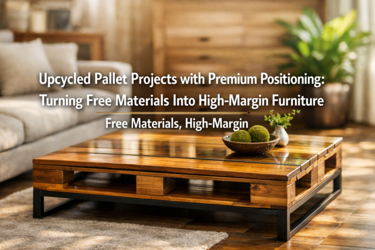 Upcycled Pallet Projects with Premium Positioning: Turning Free Materials Into High-Margin Furniture