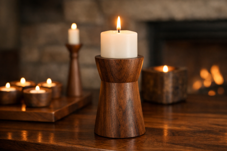 Wooden Candle Holders for Ambient Decor: From Tealights to Pillar Stands with Safety and Style