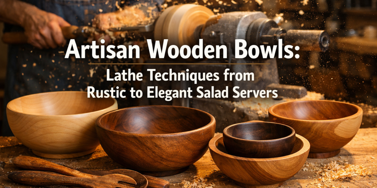 Artisan Wooden Bowls: Lathe Techniques from Rustic to Elegant Salad Servers