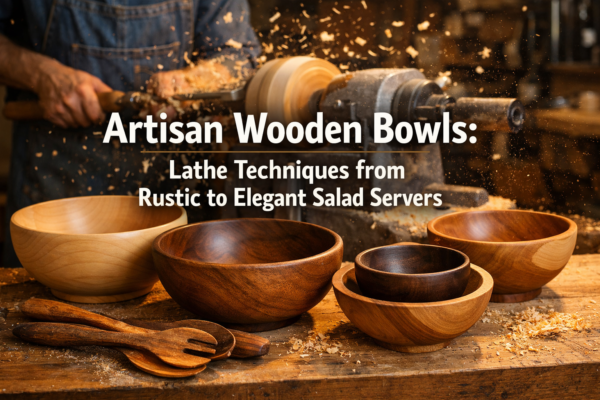 Artisan Wooden Bowls: Lathe Techniques from Rustic to Elegant Salad Servers