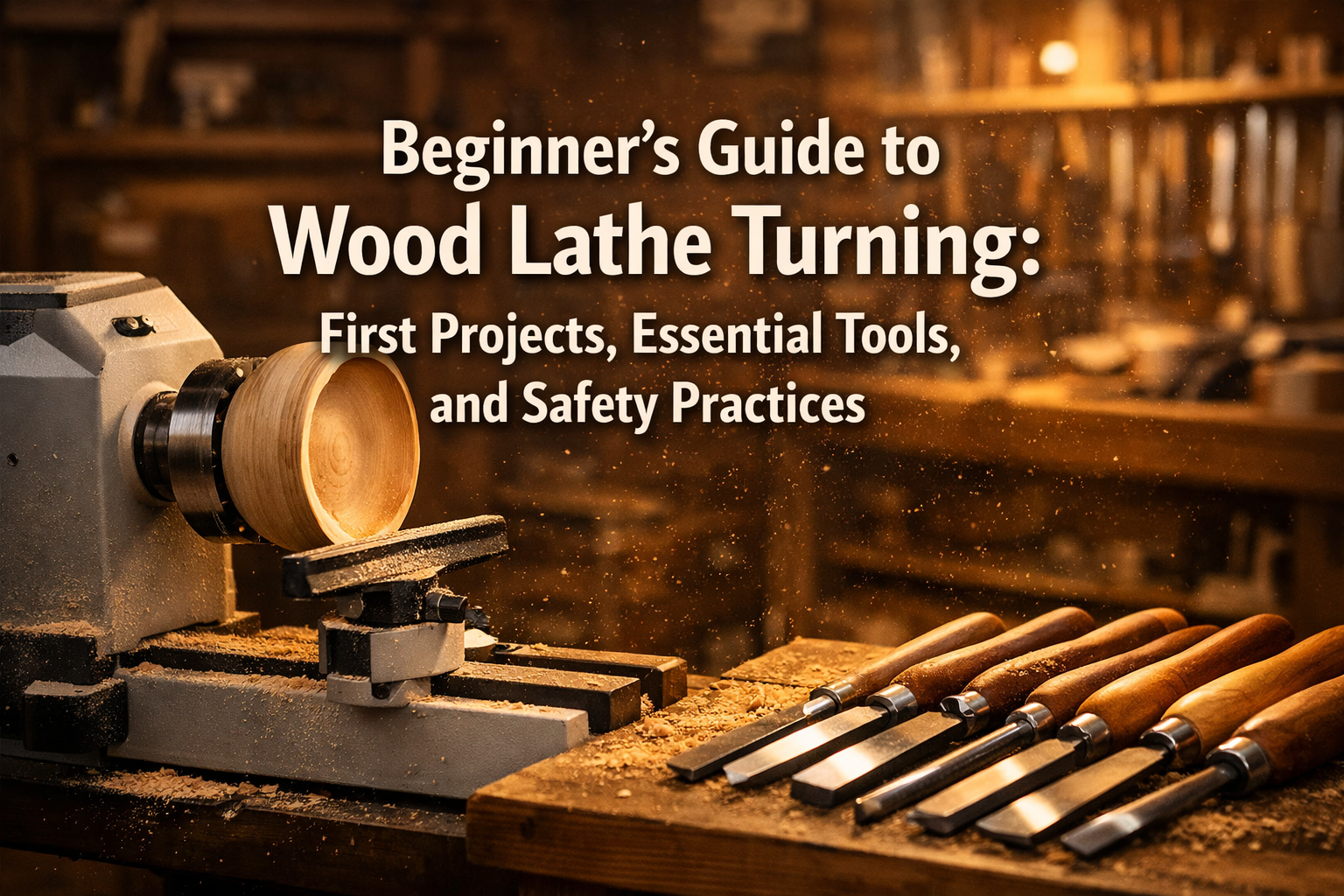 Beginner's Guide to Wood Lathe Turning: First Projects, Essential