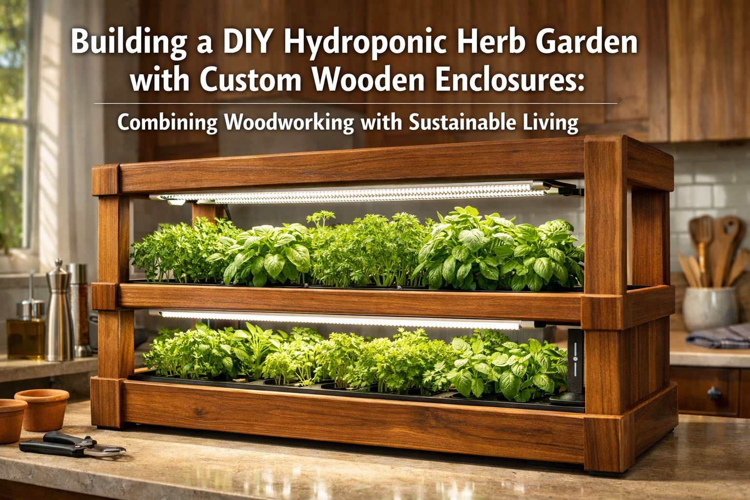 Building a DIY Hydroponic Herb Garden with Custom Wooden Enclosures:
