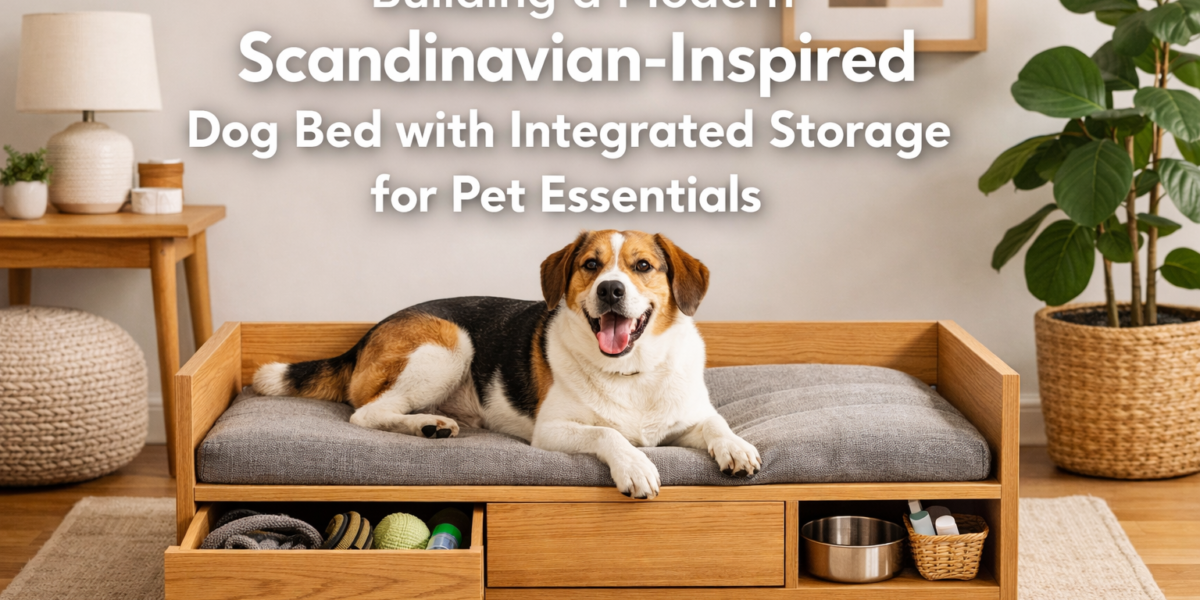 Building a Modern Scandinavian-Inspired Dog Bed with Integrated Storage for Pet Essentials