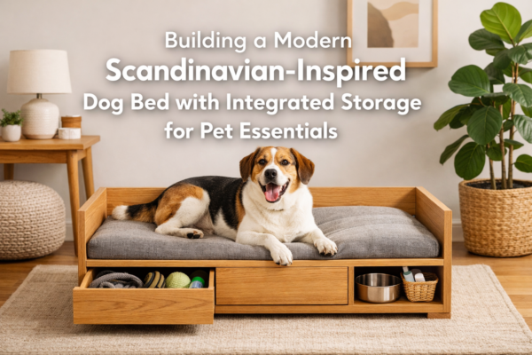 Building a Modern Scandinavian-Inspired Dog Bed with Integrated Storage for Pet Essentials