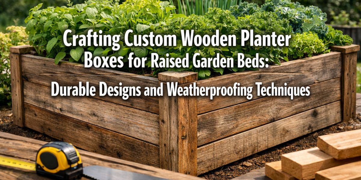 Crafting Custom Wooden Planter Boxes for Raised Garden Beds: Durable Designs and Weatherproofing Techniques