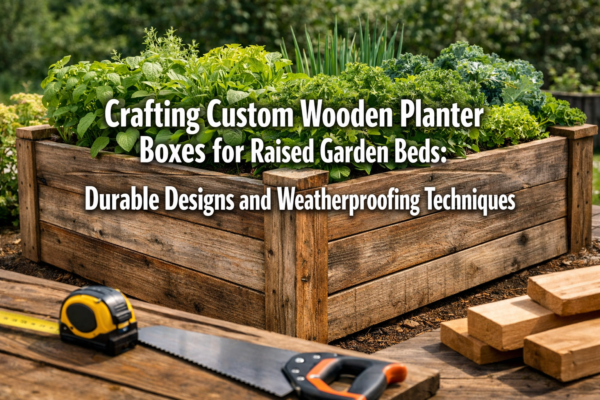 Crafting Custom Wooden Planter Boxes for Raised Garden Beds: Durable Designs and Weatherproofing Techniques