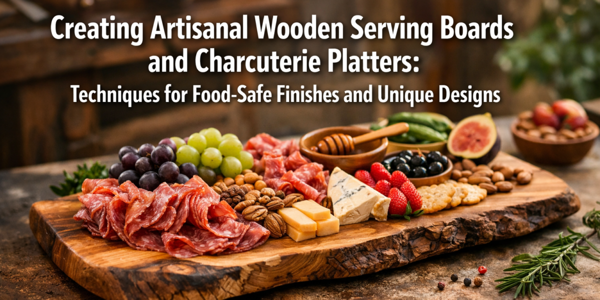 Creating Artisanal Wooden Serving Boards and Charcuterie Platters: Techniques for Food-Safe Finishes and Unique Designs