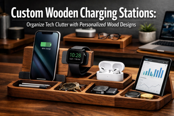 Custom Wooden Charging Stations: Organize Tech Clutter with Personalized Wood Designs