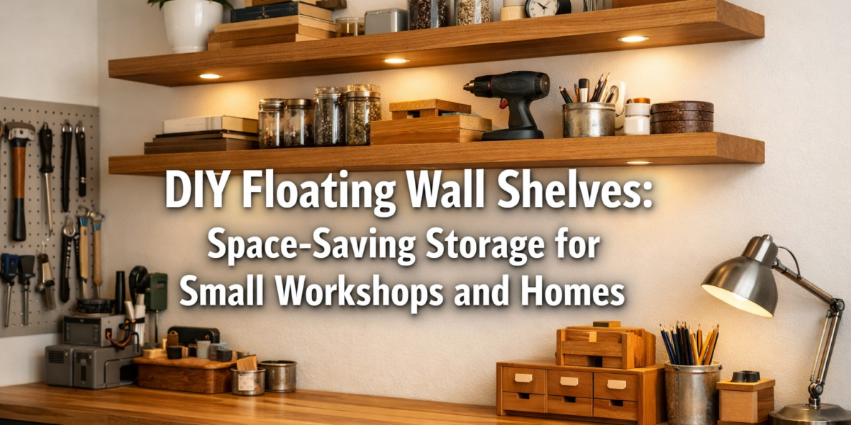 DIY Floating Wall Shelves: Space-Saving Storage for Small Workshops and Homes