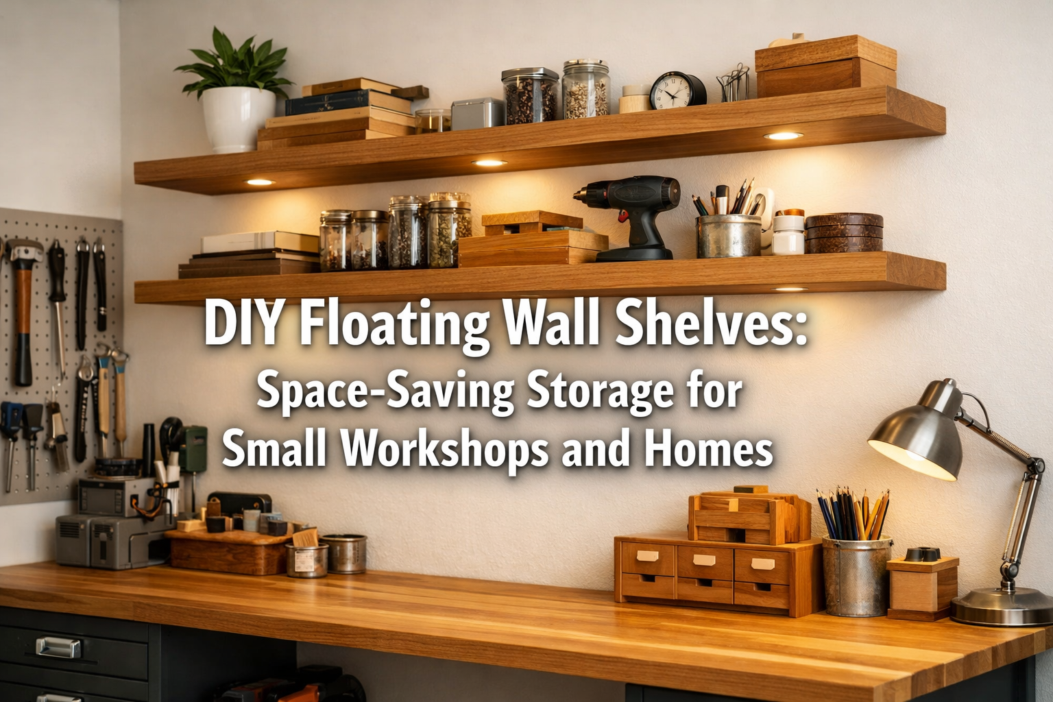 DIY Floating Wall Shelves: Space-Saving Storage for Small Workshops