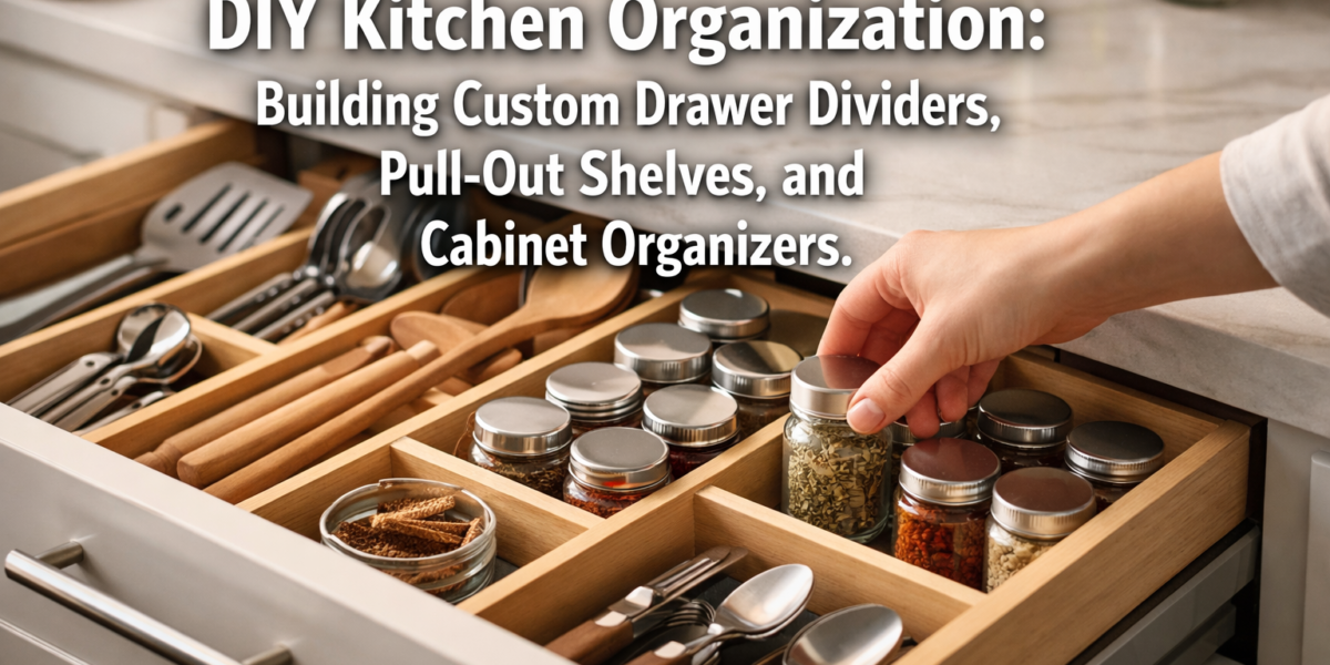 DIY Kitchen Organization: Building Custom Drawer Dividers, Pull-Out Shelves, and Cabinet Organizers