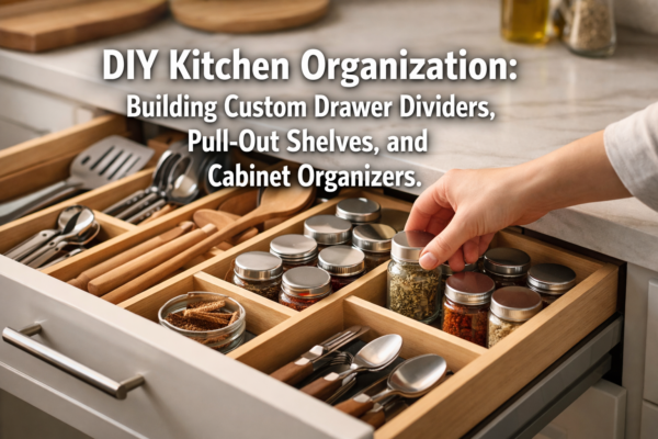 DIY Kitchen Organization: Building Custom Drawer Dividers, Pull-Out Shelves, and Cabinet Organizers