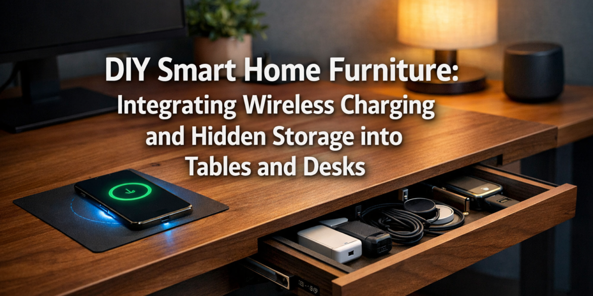DIY Smart Home Furniture: Integrating Wireless Charging and Hidden Storage into Tables and Desks