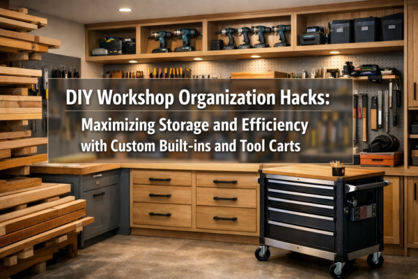 DIY Workshop Organization Hacks: Maximizing Storage and Efficiency with Custom Built-ins and Tool Carts