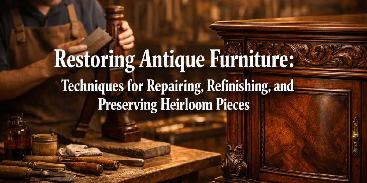 Restoring Antique Furniture: Techniques for Repairing, Refinishing, and Preserving Heirloom Pieces
