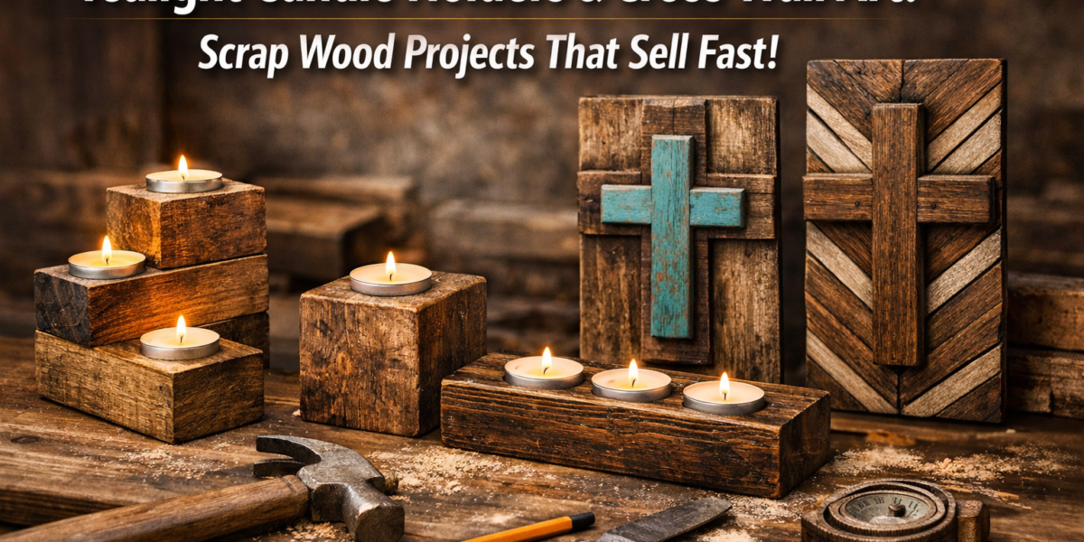 Tealight Candle Holders and Cross Wall Art: Scrap Wood Projects That Sell in Minutes