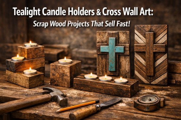 Tealight Candle Holders and Cross Wall Art: Scrap Wood Projects That Sell in Minutes